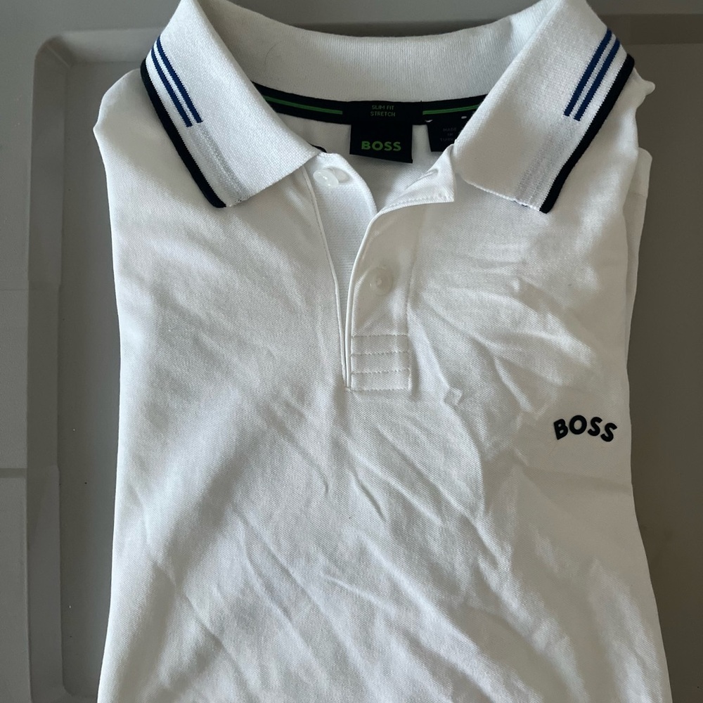 BOSS White Polo Shirt